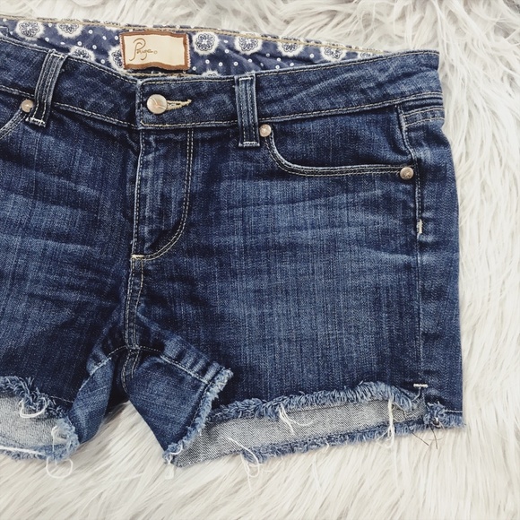PAIGE Cut Off Denim Shorts - Picture 2 of 5